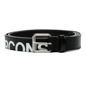 Comme Des Garçons Wallet Logo-Print Leather Belt